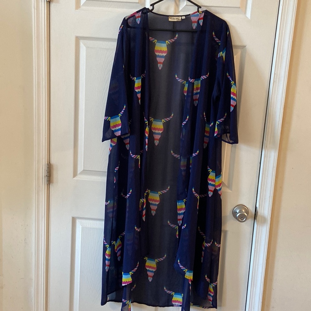 Southern Stitch Sheer Long Duster
